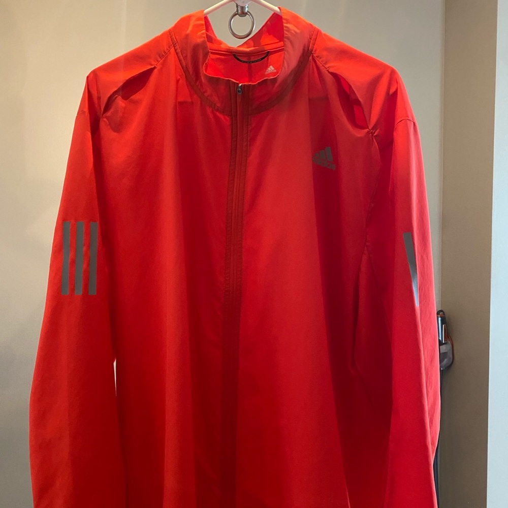 Adidas 3 Stripe Running Jacket Full Zip